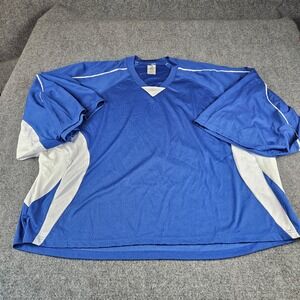 Kamazu Goal Mens‎ 3XL Soccer Jersey Blue White Athletic Mesh Performance Shirt
